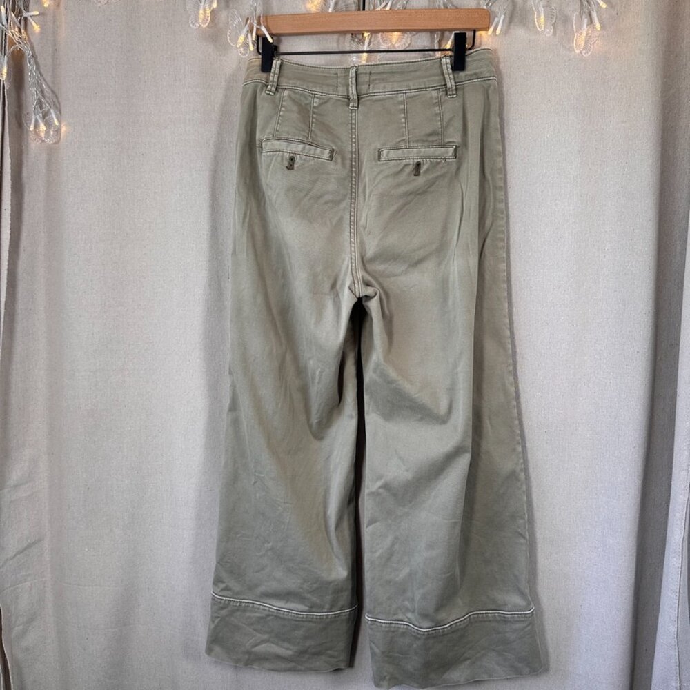 Anthropologie Pintuck Chino Pant in Soft Olive - Picture 6 of 14